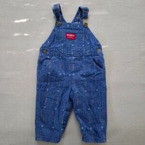 Vintage 90s Oshkosh Blue Baseball Overalls 6-9 months